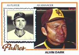 1978 Topps Baseball Cards      467     Alvin Dark MG